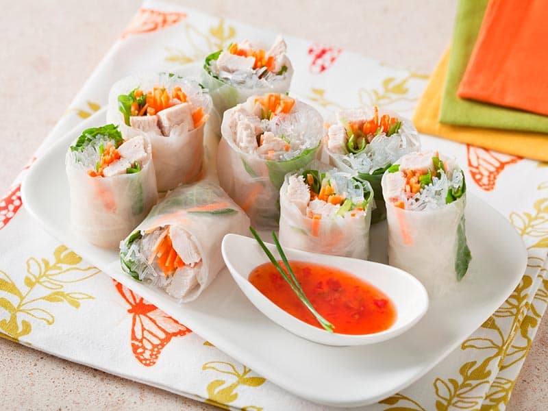 Thai turkey spring rolls photo