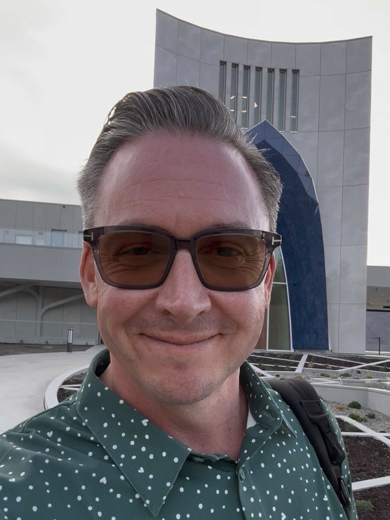 Matt Steeves in front of Azhadi Vineyards in Kelowna, BC.